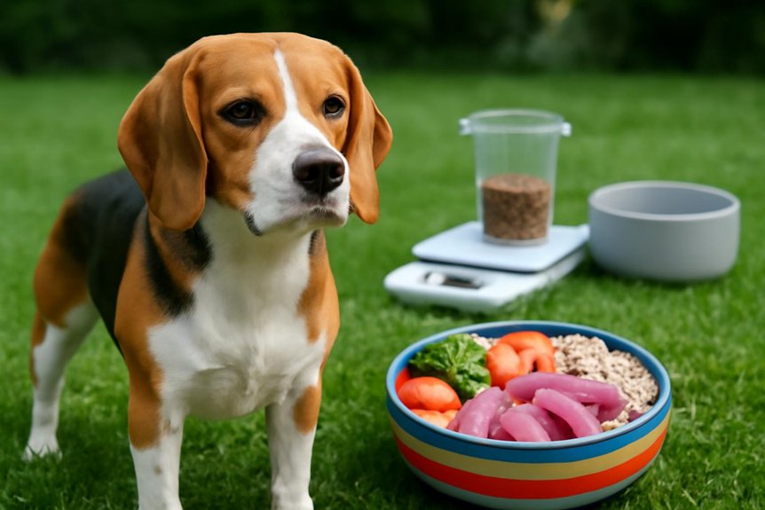 evenwichtige beagle gewichtsbeheer