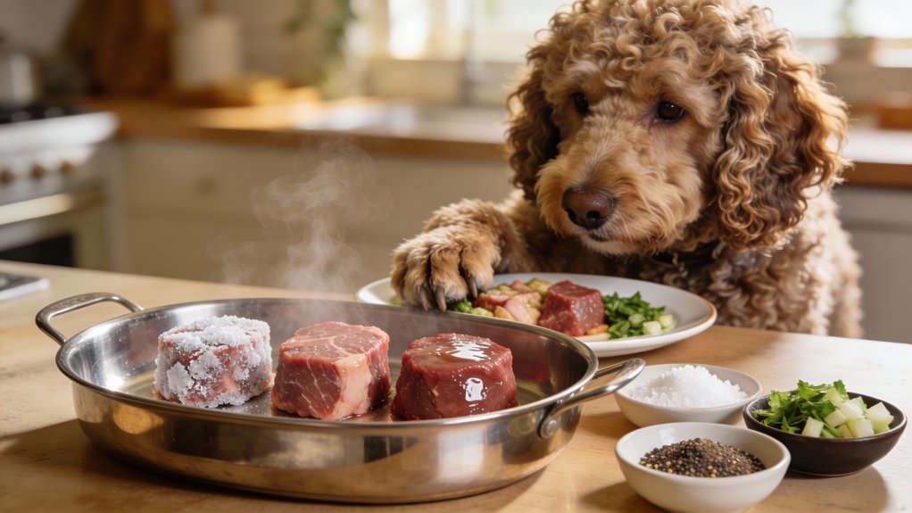 bevroren of gestoomd rauw uitgebalanceerd lagotto dieet