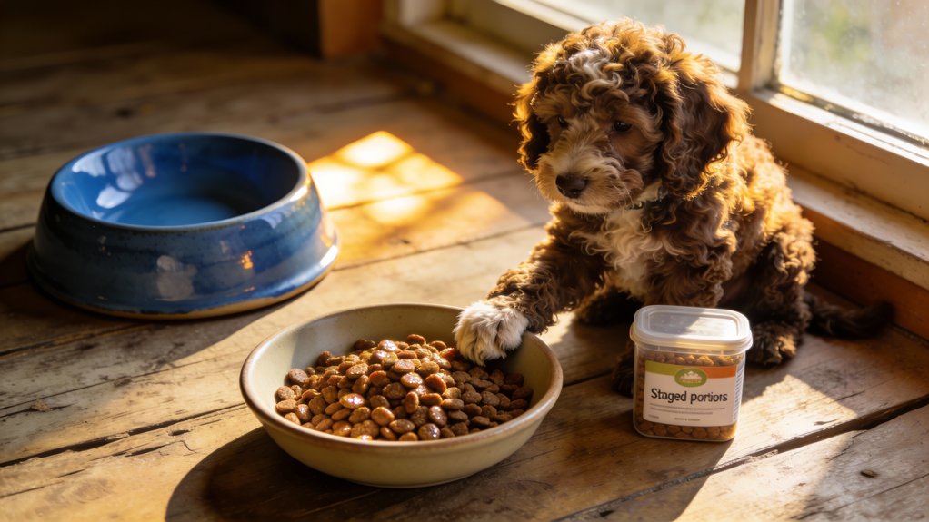 geleidelijke overgang naar nieuw puppy-voer