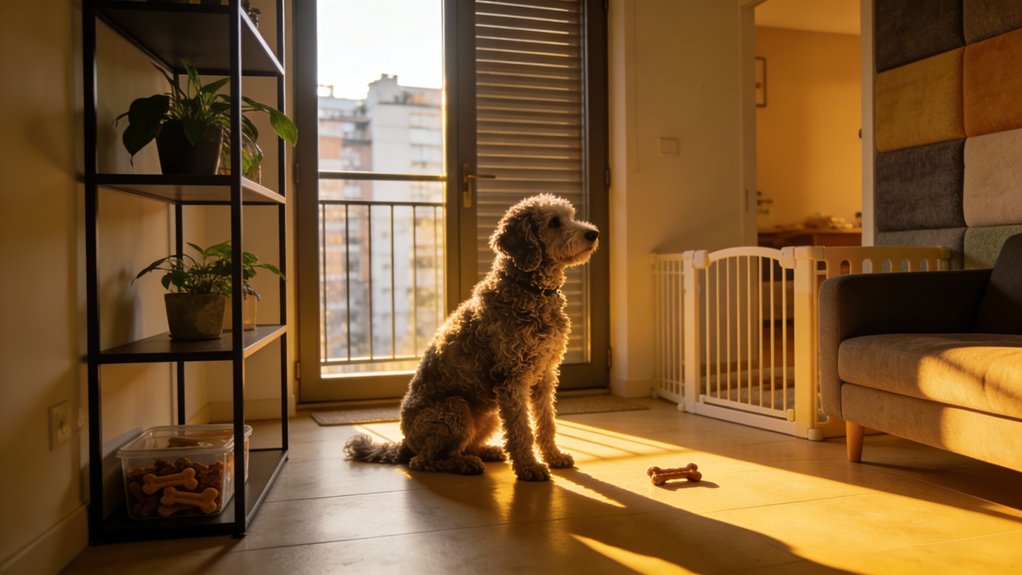 omgaan met het appartementleven van een Lagotto en verlatingsangst