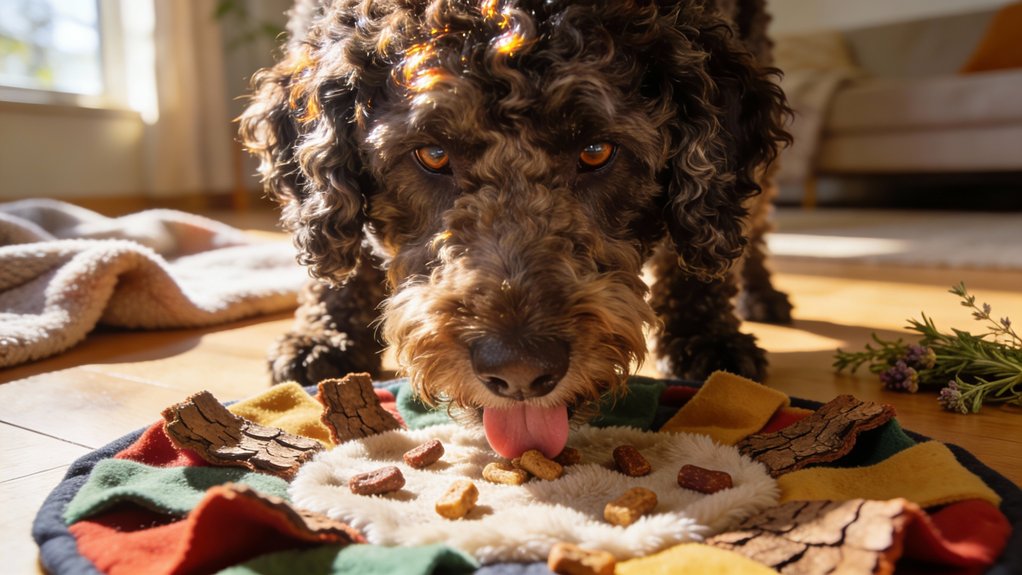 snuffle matten voeden de neus van de Lagotto